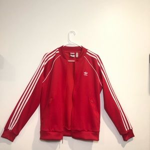 RARE NEVER WORN: Red Adidas track jacket.